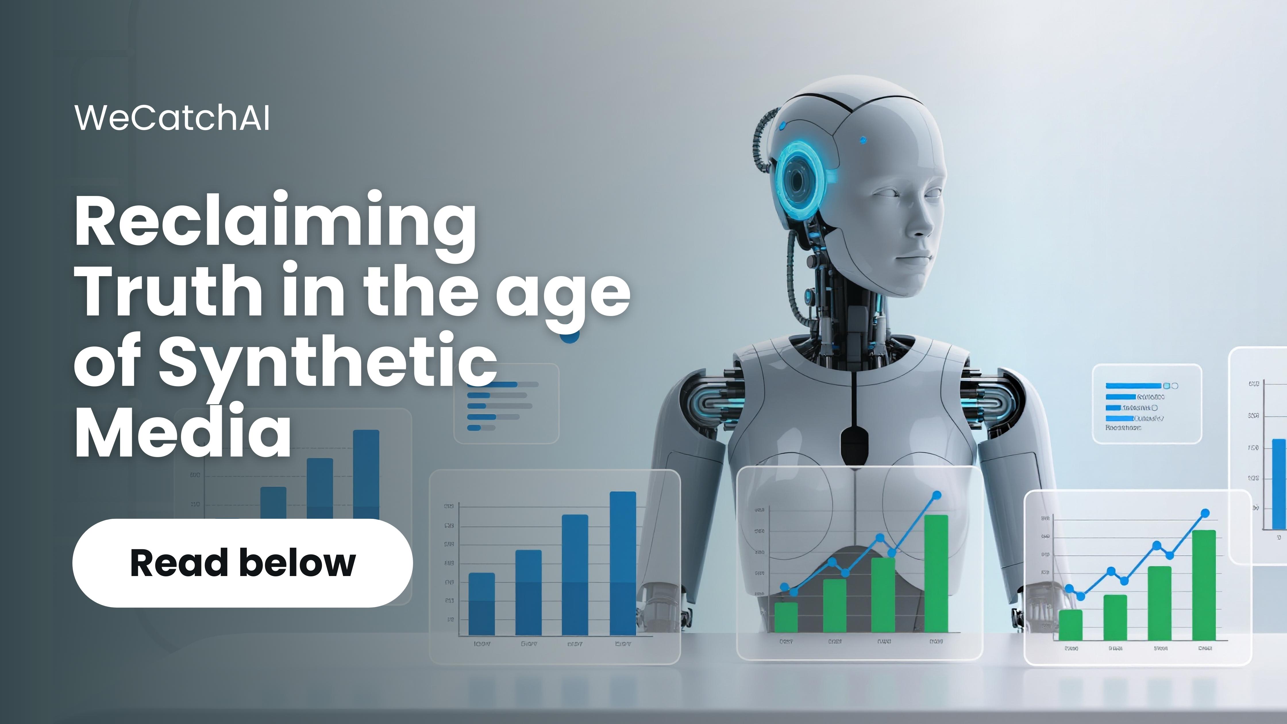 Reclaiming Truth in the Age of Synthetic Media - AI robot analyzing data